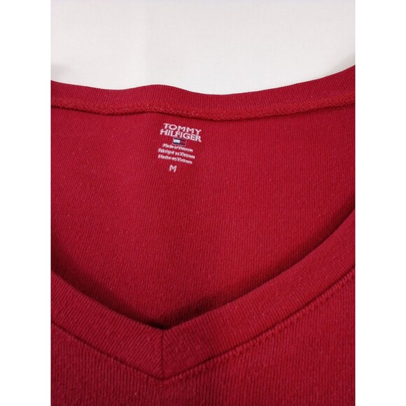 Women's Vintage Style Red Tommy Hilfiger Long Sleeve T-shirts Size Medium‎ - Picture 6 of 13